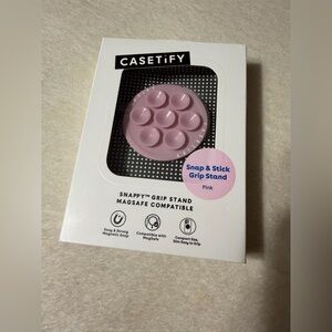 Casetify Snappy Snap and Stick Grip Stand MagSafe Compatible Pink